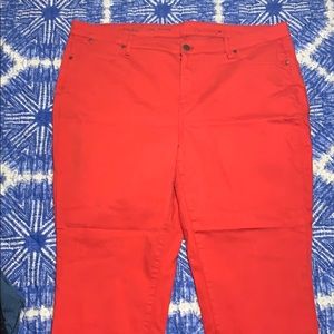 Talbots flawless 5 pocket slim cut RED jeans